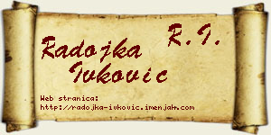 Radojka Ivković vizit kartica